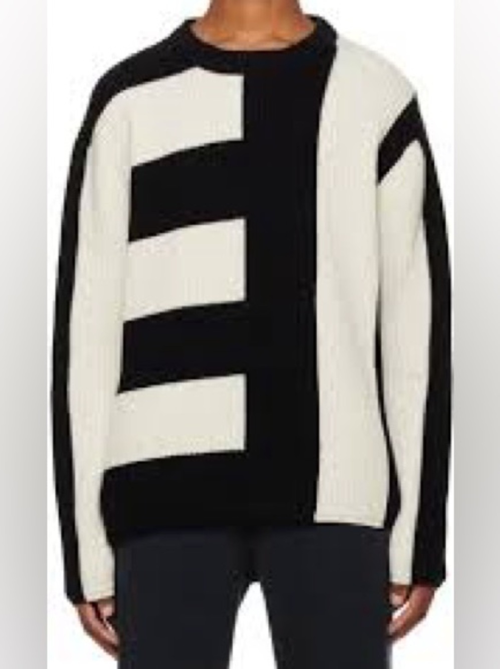 Joseph 100% merino wool asymmetrical stripe sweater extra small